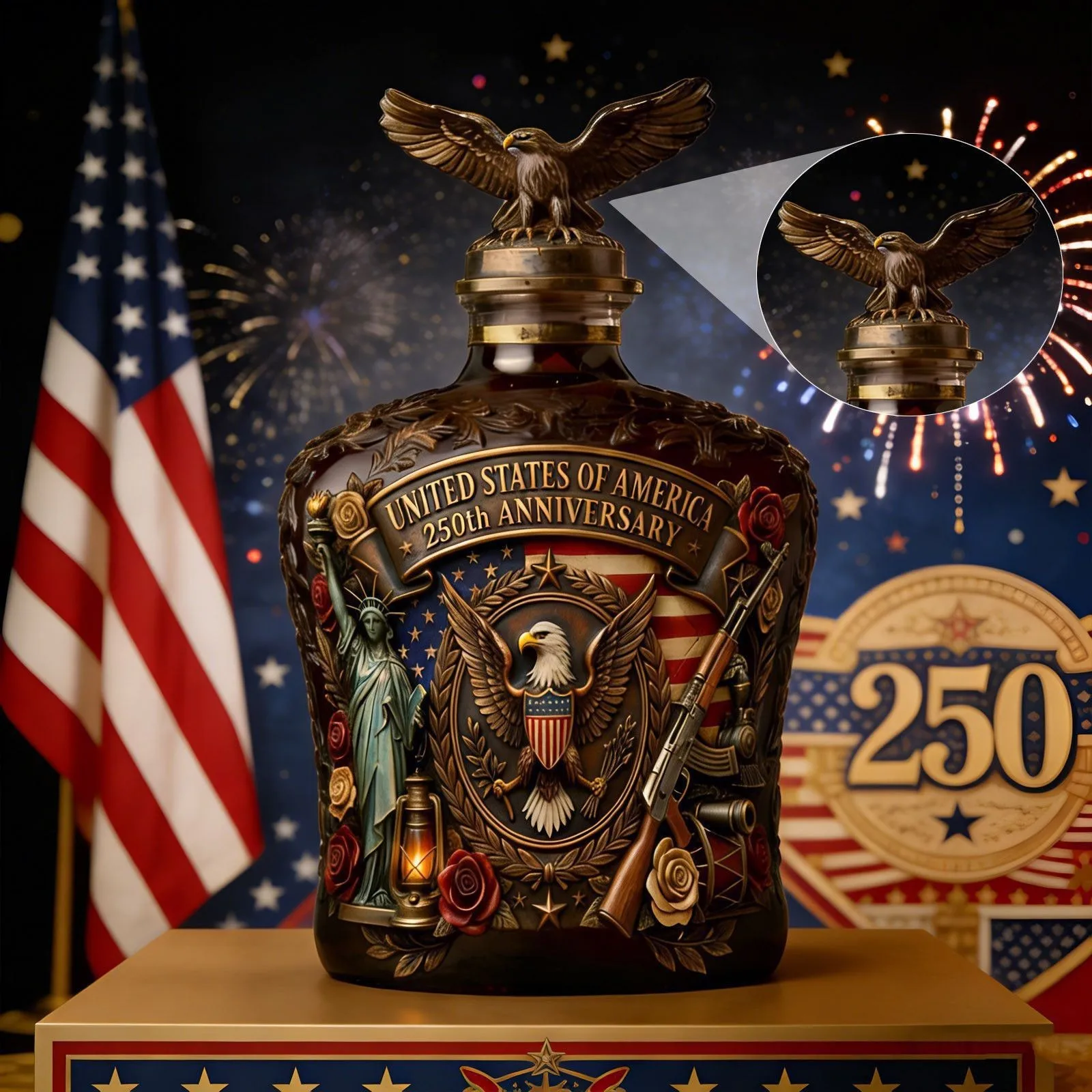 Vintage American Freedom Eagle - Vintage Collectible Liquor Bottles review and price