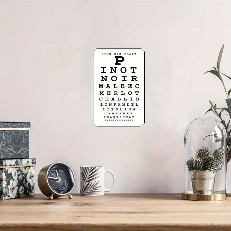Vintage Wine Eye Chart Metal S - Vintage Collectible Plates review and price