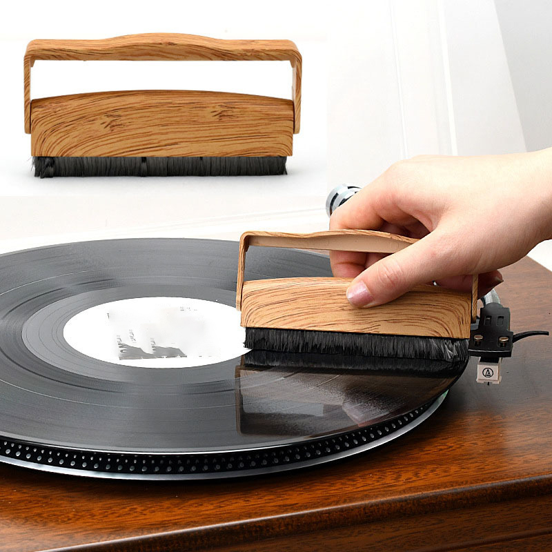 Wood Handle Anti Static Vinyl  - Vinyl Record Cleaner review and price