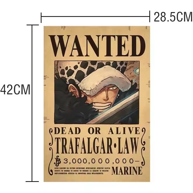 Anime One Piece Bounty Wanted  - Vintage Collectible Posters review and price