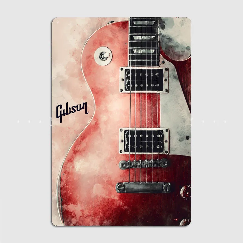 HD Tin Sign Gibson Electric Gu - Vintage Collectible Plates review and price